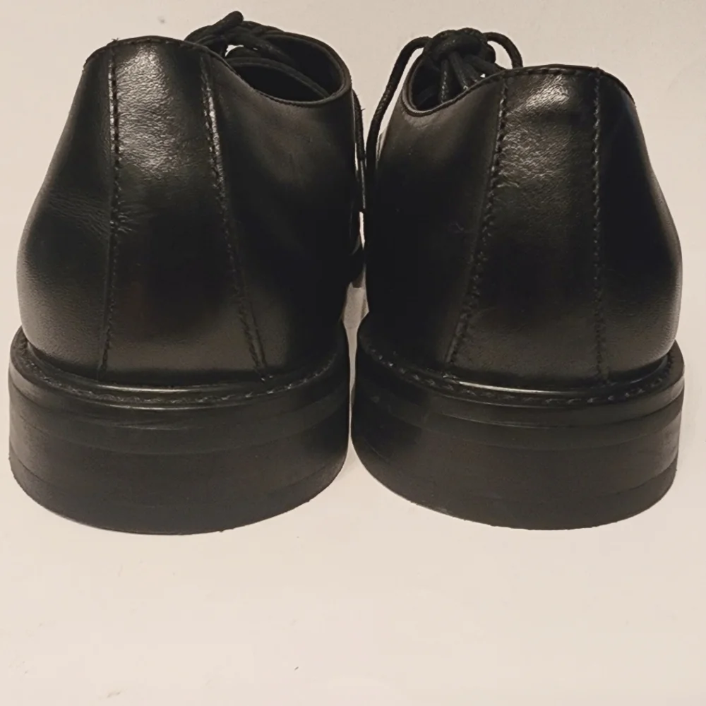 EXPRESS Men's Black Lace Up Polished Leather Dress Shoes Sz US 11